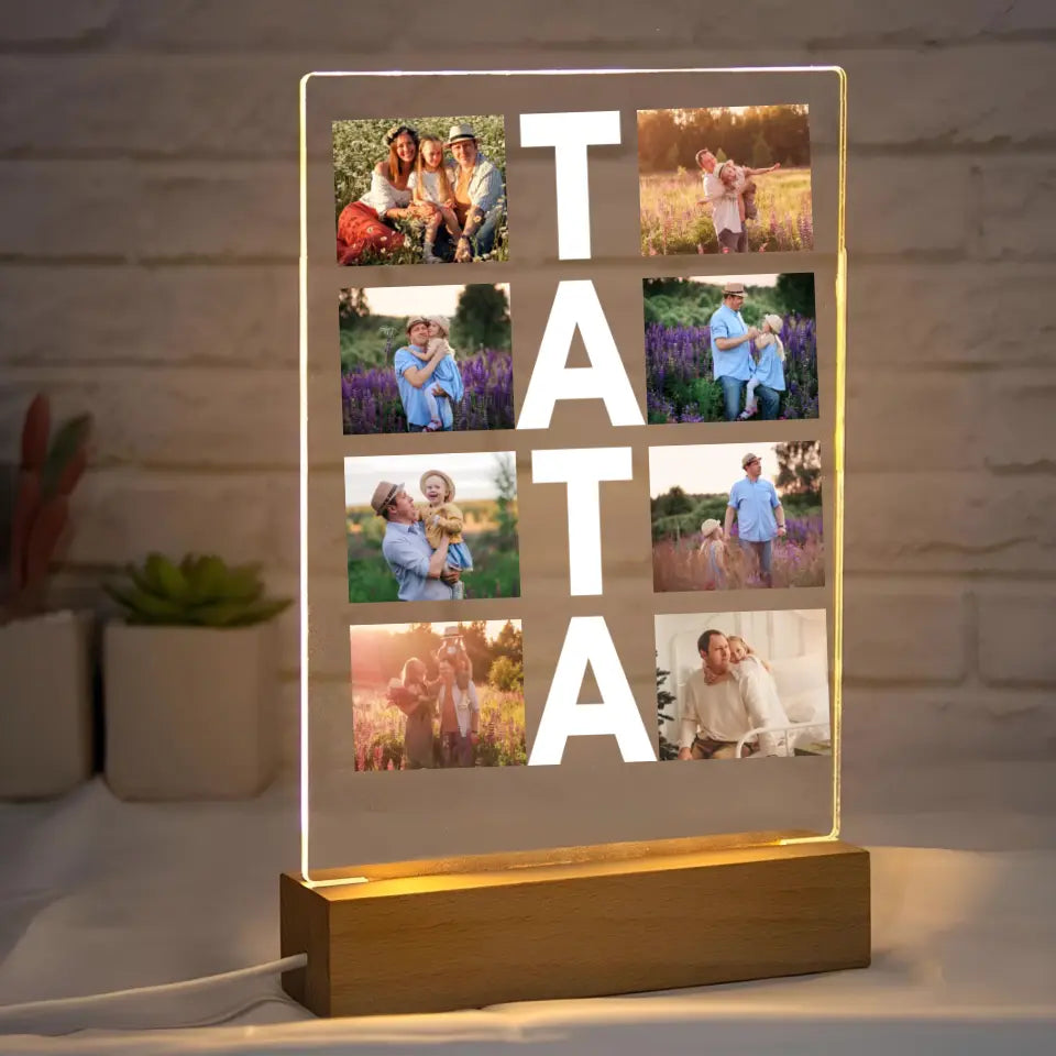 Kolaż dla taty - Druk na szkle, spersonalizowany prezent dla taty