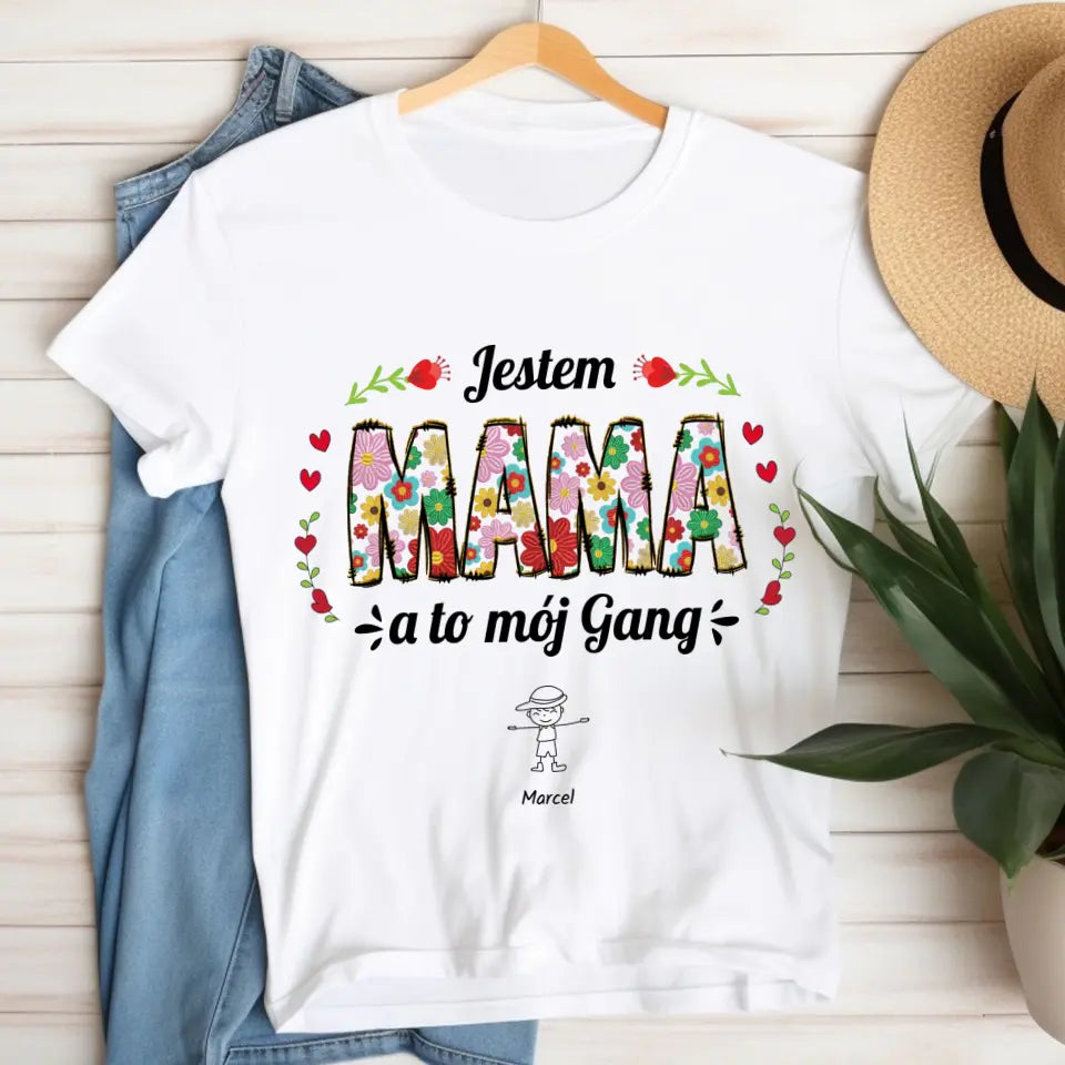 Jestem mama a to mój Gang - koszulka, wyjątkowy prezent dla mamy