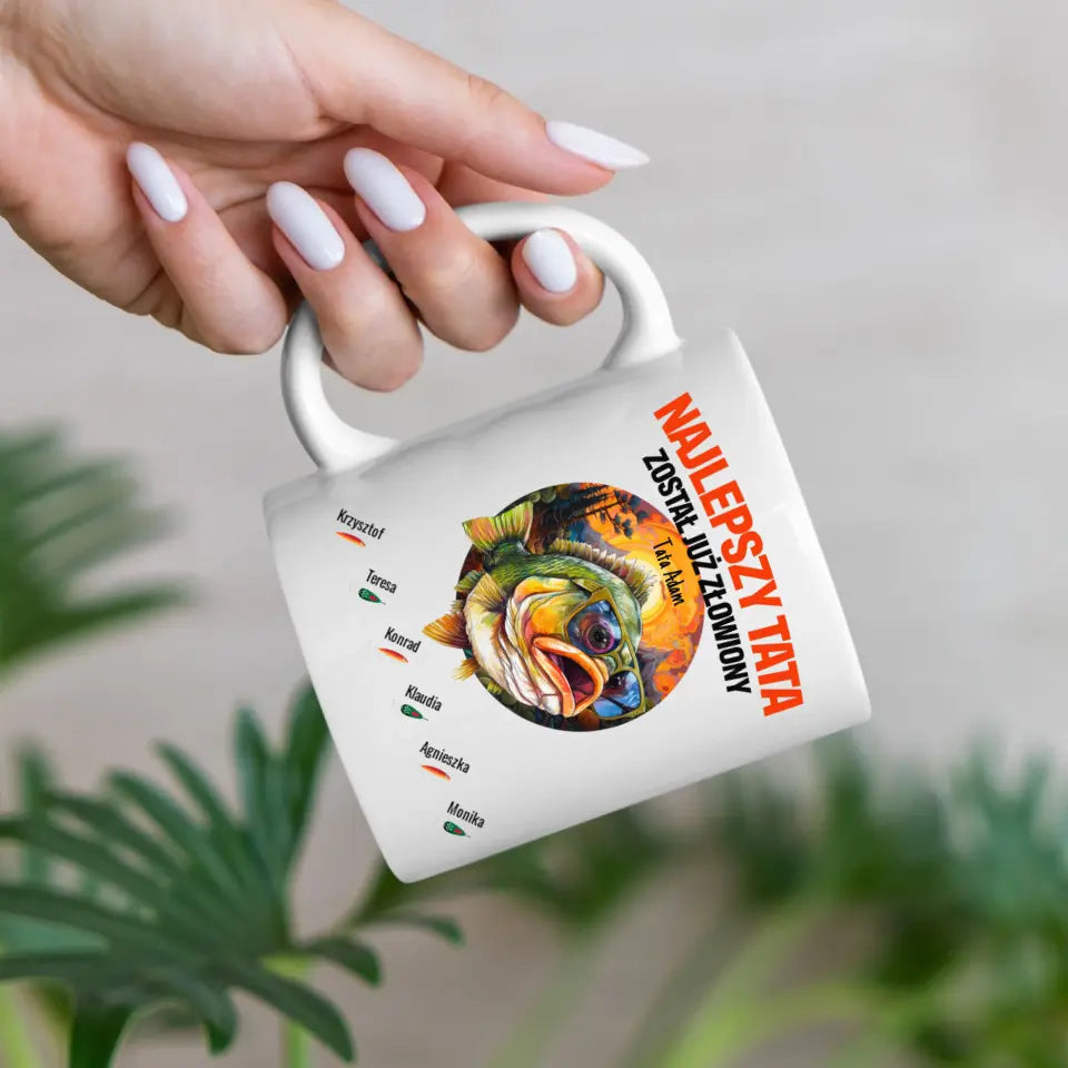 Najlepszy tata został już złowiony - Kubek, wyjątkowy prezent dla taty