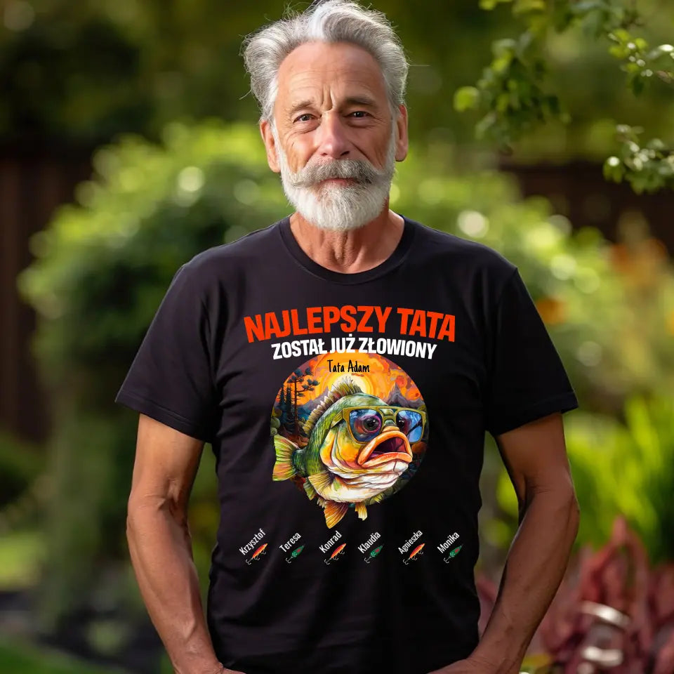 Najlepszy tata został już złowiony - koszulka, wyjątkowy prezent dla taty