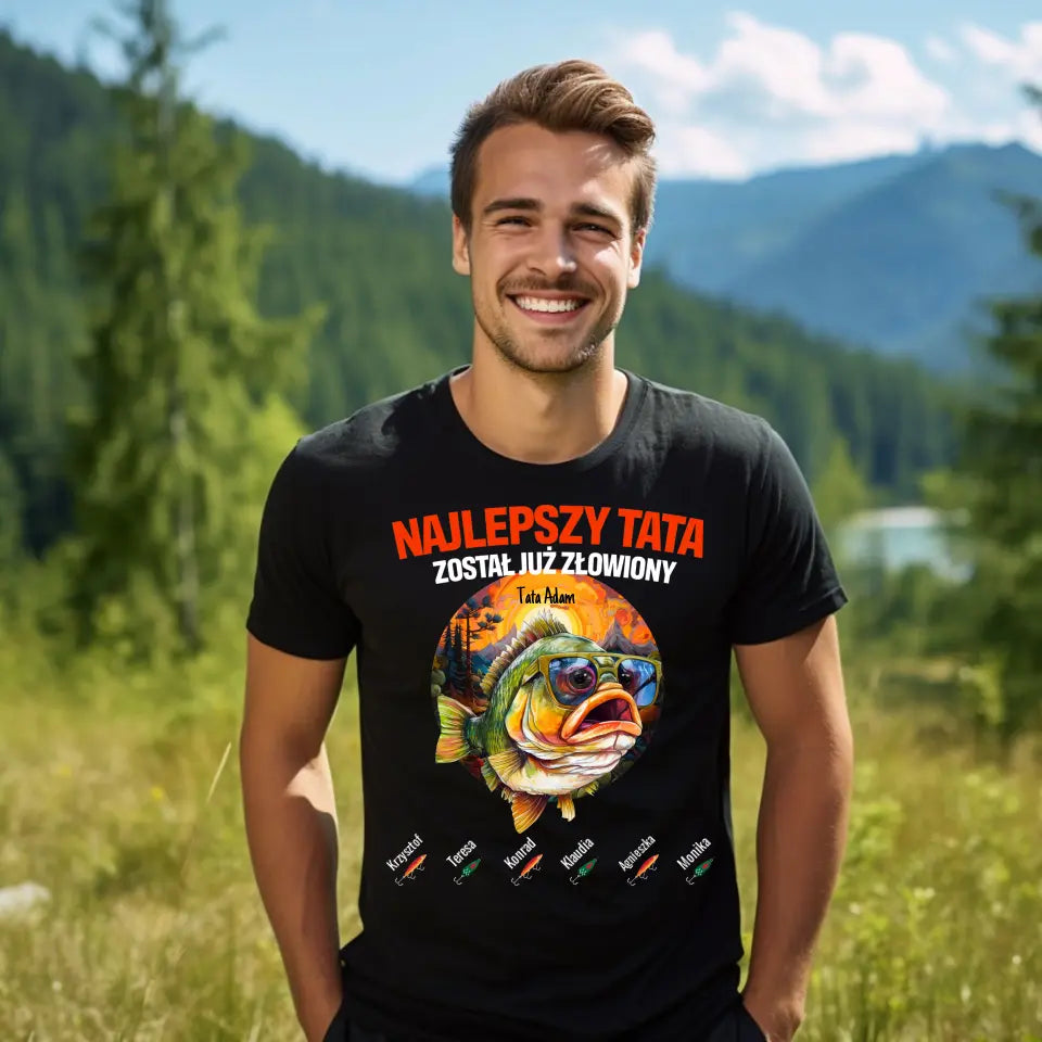 Najlepszy tata został już złowiony - koszulka, wyjątkowy prezent dla taty