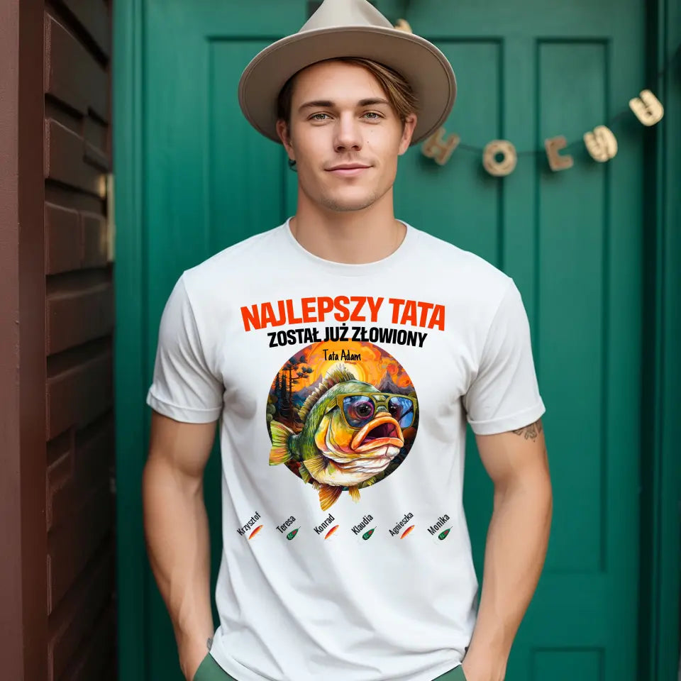 Najlepszy tata został już złowiony - koszulka, wyjątkowy prezent dla taty