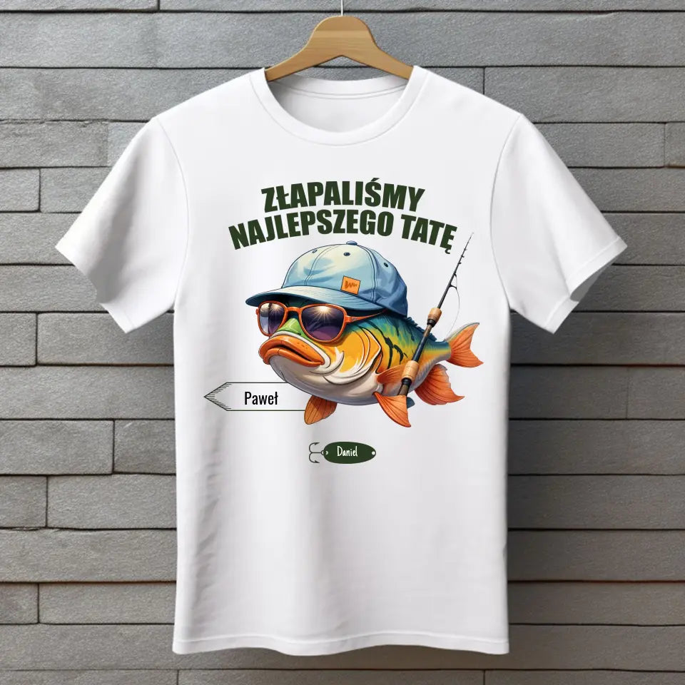 Złapaliśmy najlepszego Tatę - koszulka, wyjątkowy prezent dla taty