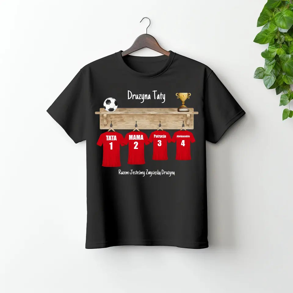Drużyna piłkarska taty - koszulka, wyjątkowy prezent dla taty