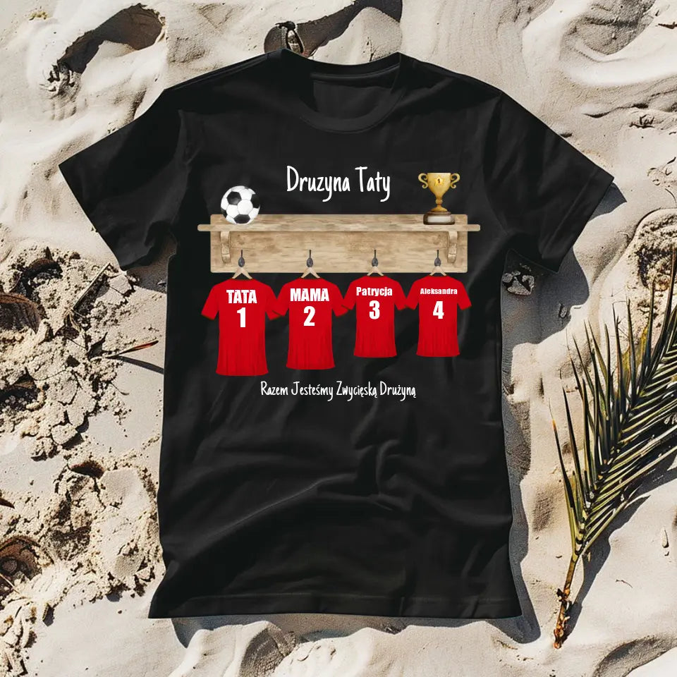 Drużyna piłkarska taty - koszulka, wyjątkowy prezent dla taty