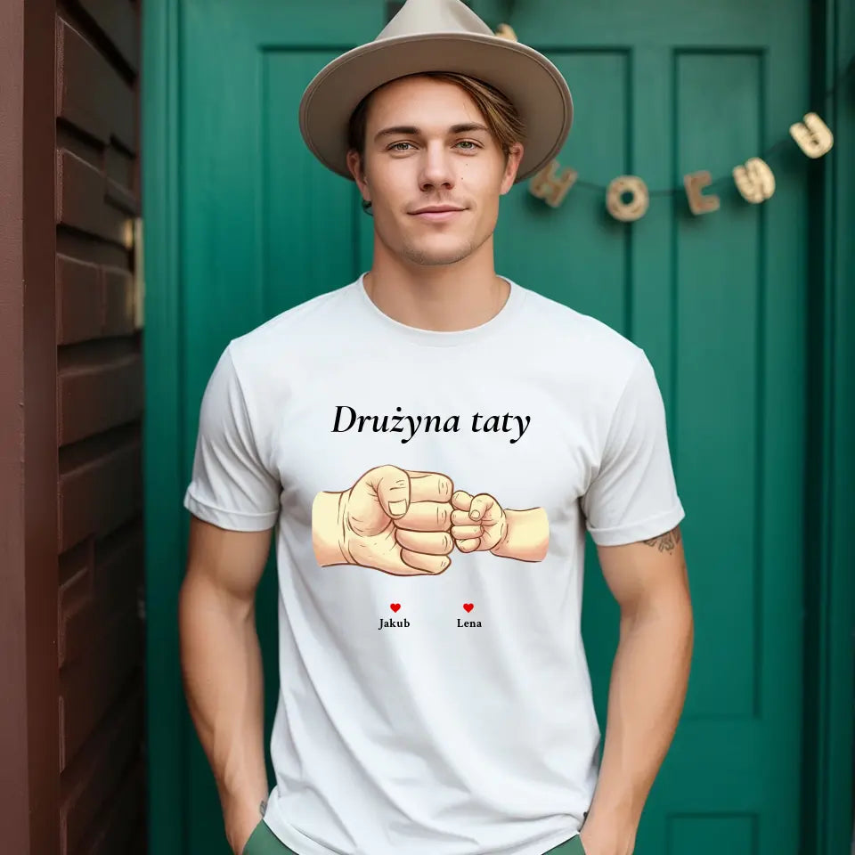 Drużyna taty - koszulka, wyjątkowy prezent dla taty