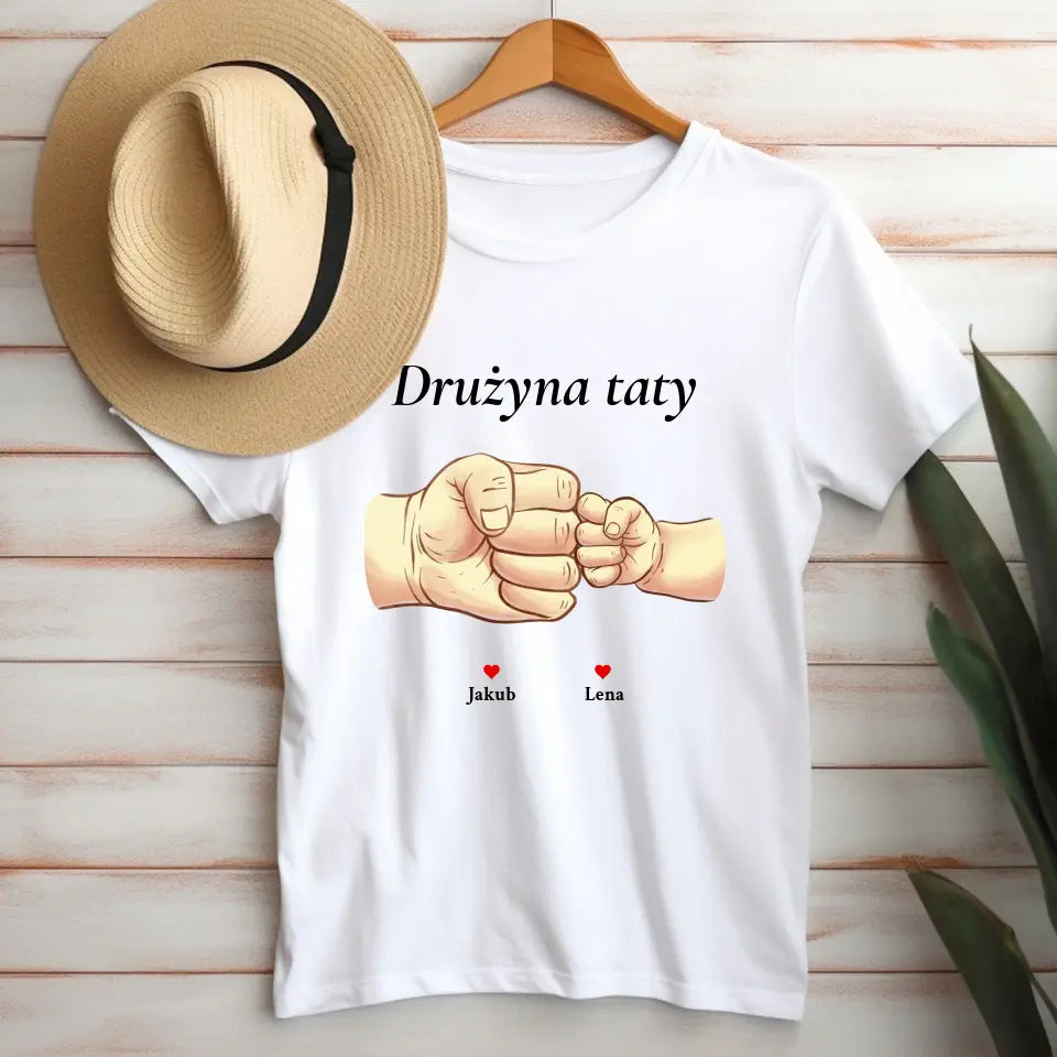 Drużyna taty - koszulka, wyjątkowy prezent dla taty