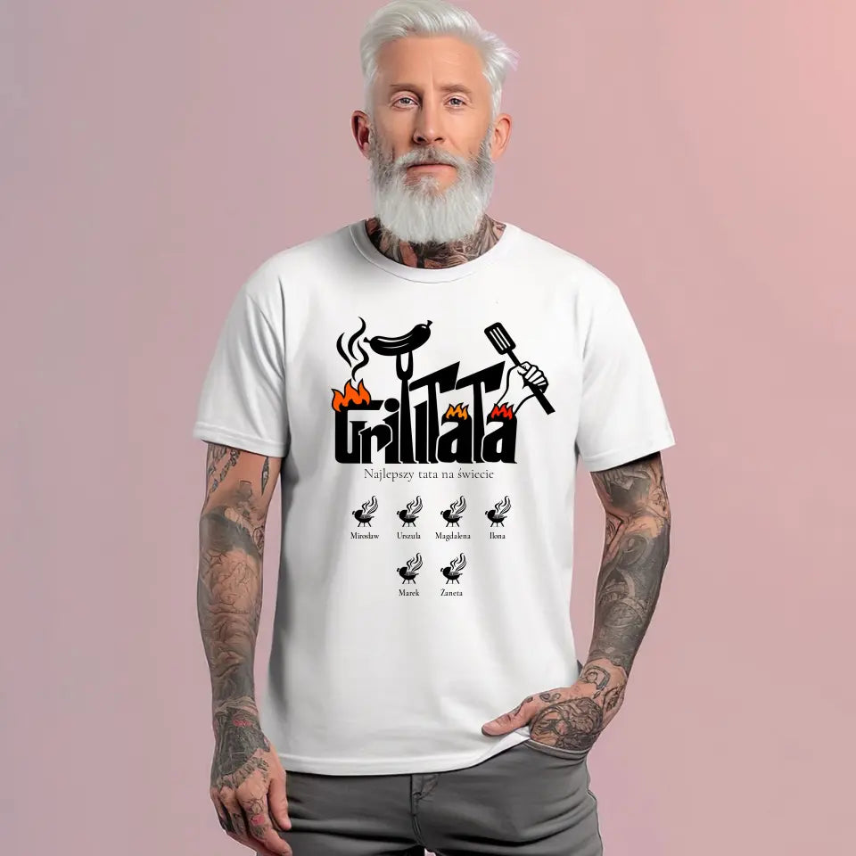 Grilltata - koszulka, wyjątkowy prezent dla taty