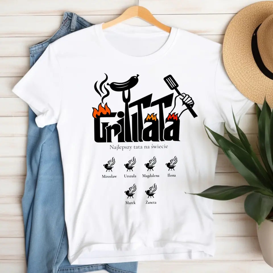 Grilltata - koszulka, wyjątkowy prezent dla taty