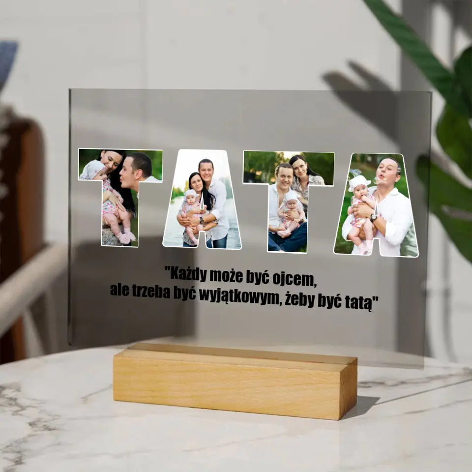 Najlepszy tata na świecie - Druk na szkle, spersonalizowany prezent taty