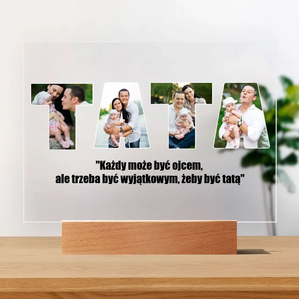 Najlepszy tata na świecie - Druk na szkle, spersonalizowany prezent taty