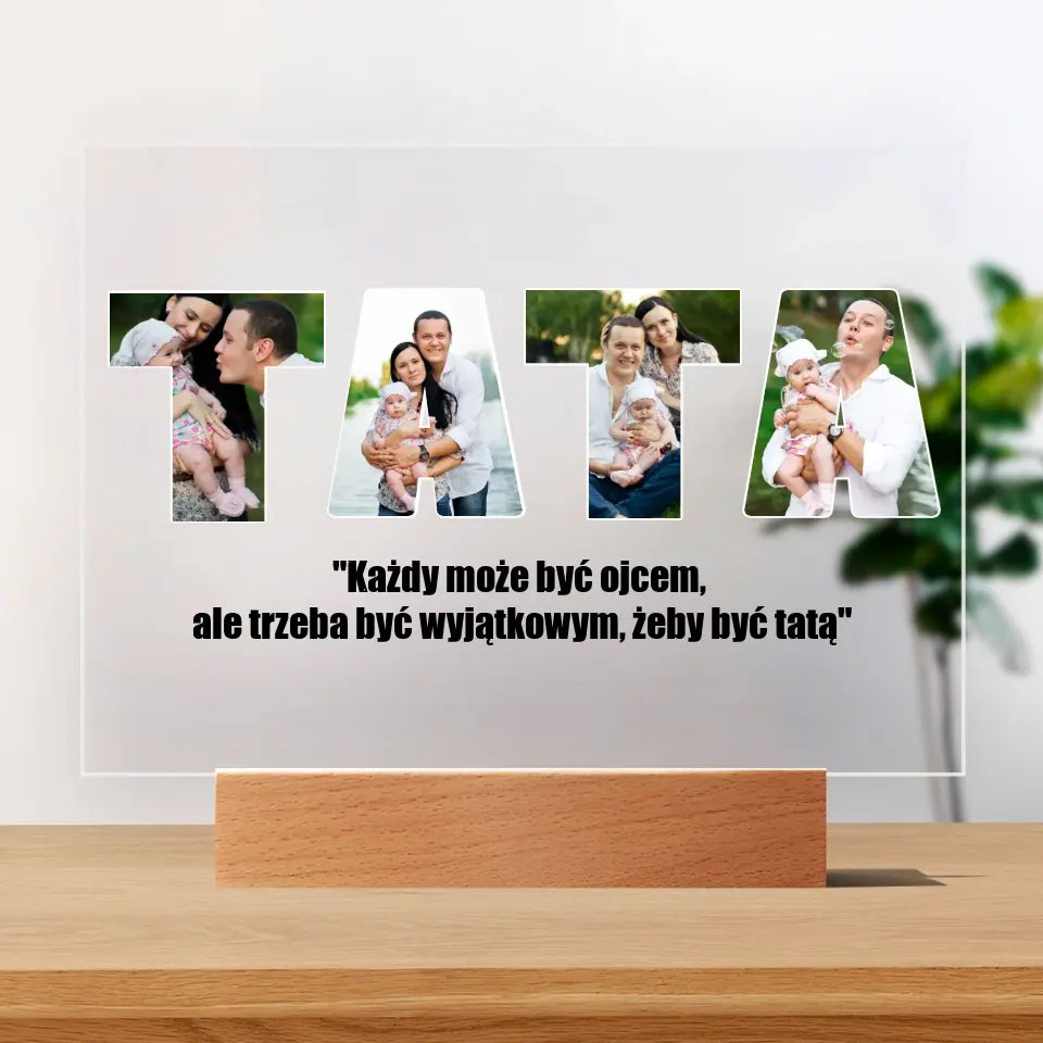 Najlepszy tata na świecie - Druk na szkle, spersonalizowany prezent taty