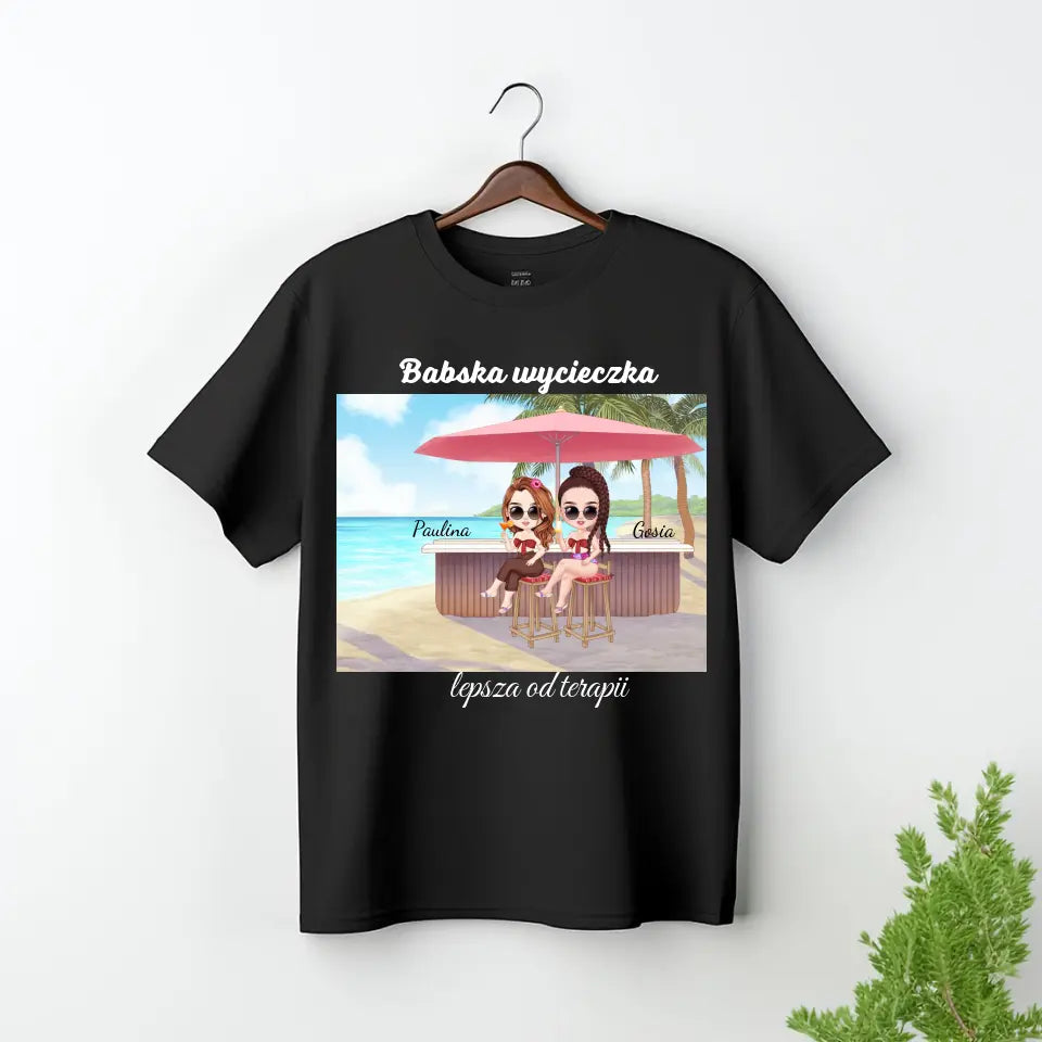 Babska wycieczka lepsza od terapii - koszulka, wyjątkowy prezent dla przyjaciółek
