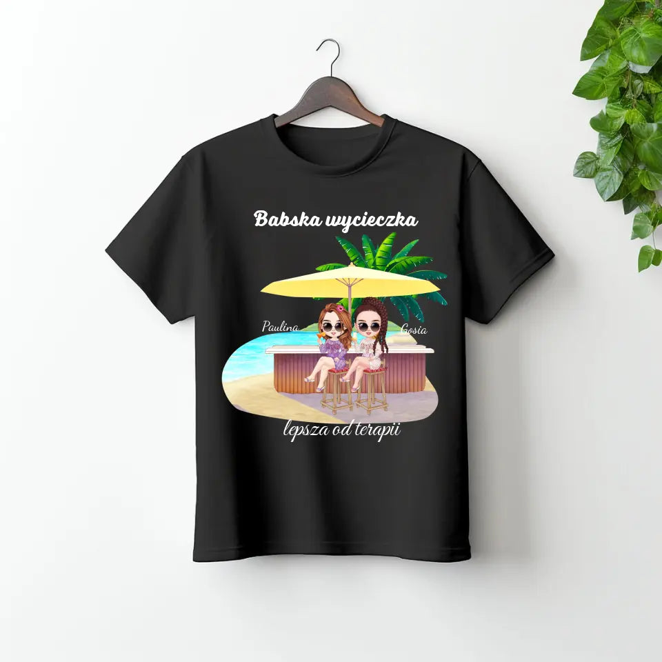 Babska wycieczka lepsza od terapii #2 - koszulka, wyjątkowy prezent dla przyjaciółek