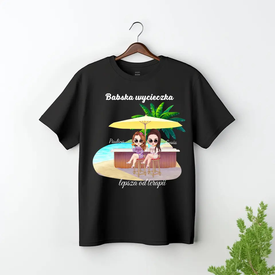 Babska wycieczka lepsza od terapii #2 - koszulka, wyjątkowy prezent dla przyjaciółek