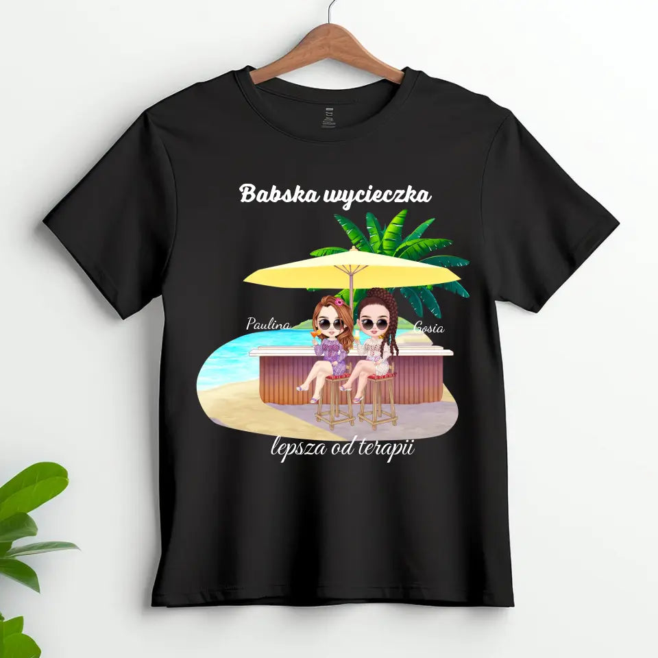Babska wycieczka lepsza od terapii #2 - koszulka, wyjątkowy prezent dla przyjaciółek