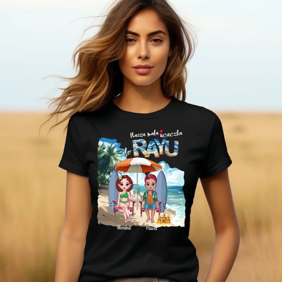 Para na plaży - koszulka, wyjątkowy prezent dla pary