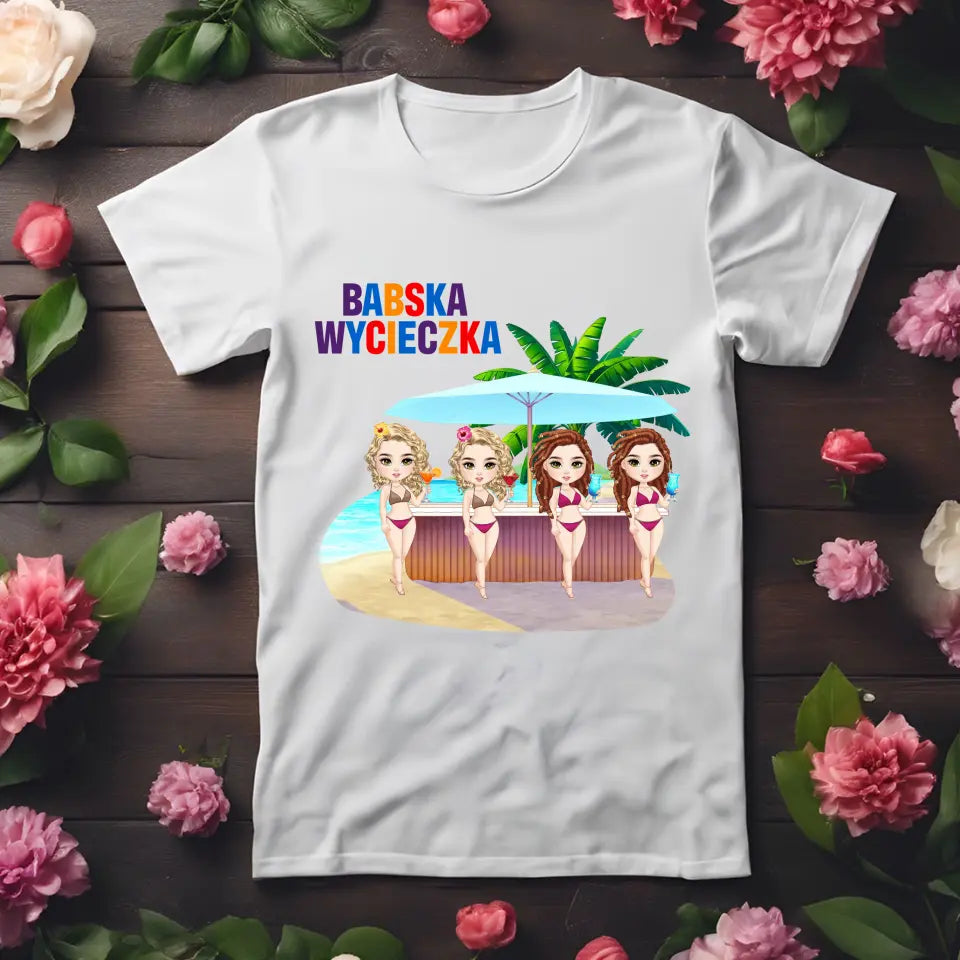 Babska wycieczka lepsza od terapii #4 - koszulka, wyjątkowy prezent dla przyjaciółek