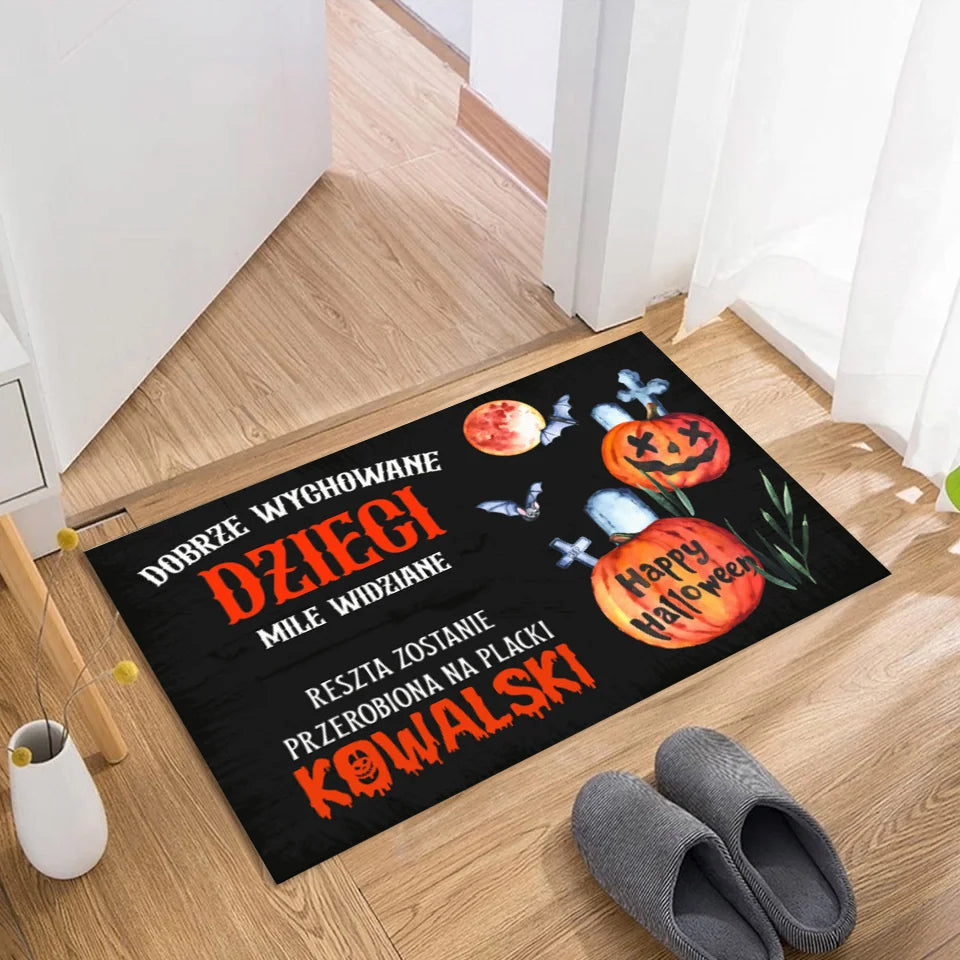 Mata na Halloween #3 - Spersonalizowany dywanik pod drzwi