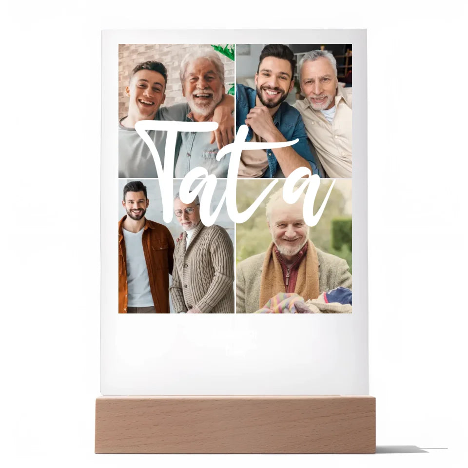 Kolaż dla taty - Druk na szkle, spersonalizowany prezent dla taty