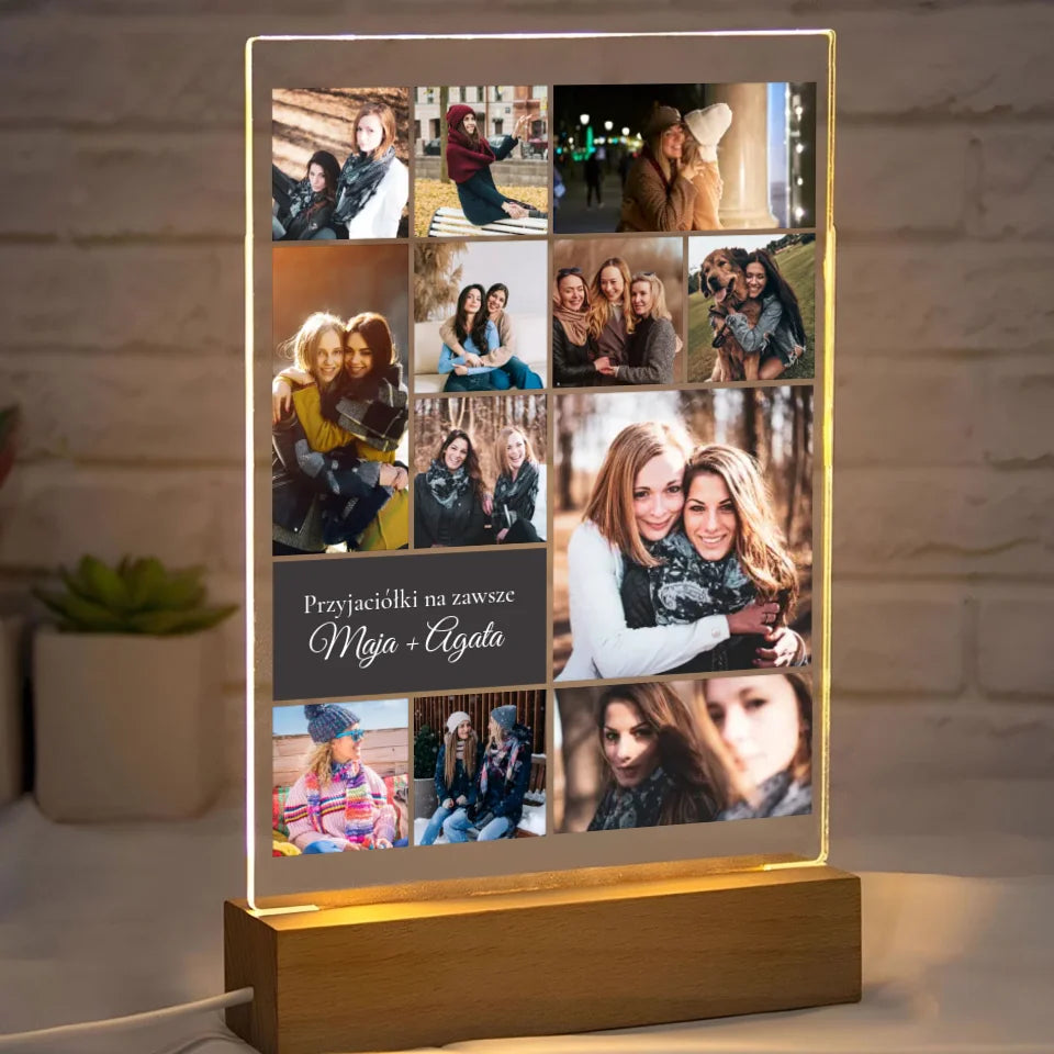 Przyjaciółki na zawsze - Druk na szkle, spersonalizowany prezent dla przyjaciółki