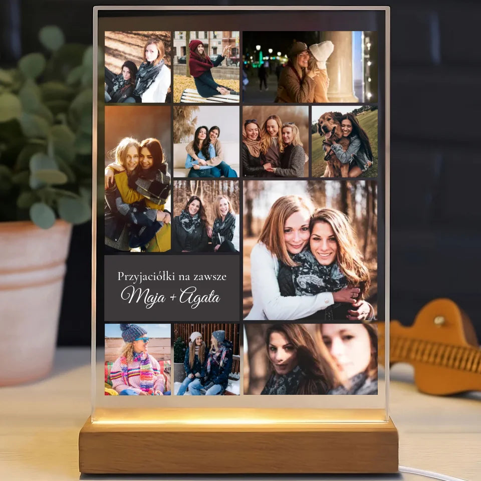 Przyjaciółki na zawsze - Druk na szkle, spersonalizowany prezent dla przyjaciółki