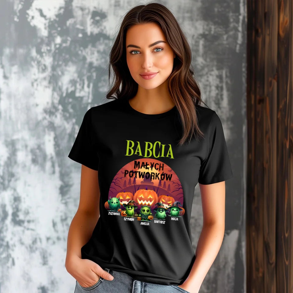 Babcia małych potworków - koszulka, wyjątkowy prezent na Halloween dla babci