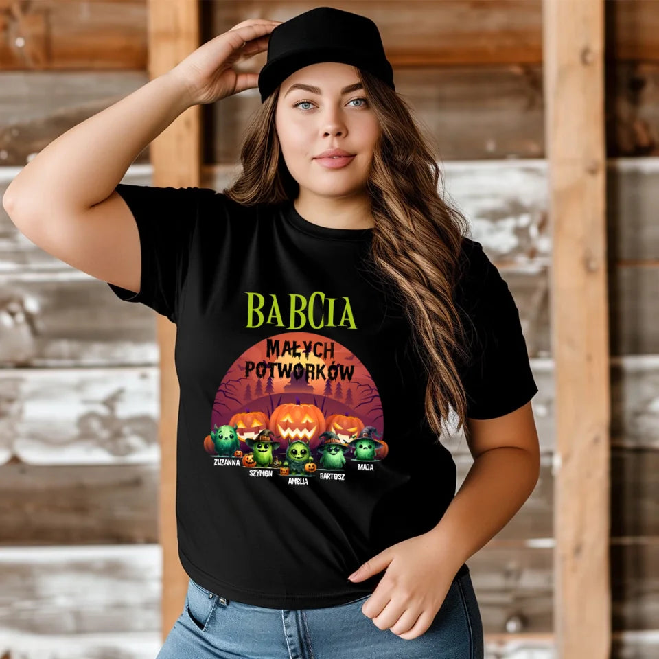Babcia małych potworków - koszulka, wyjątkowy prezent na Halloween dla babci
