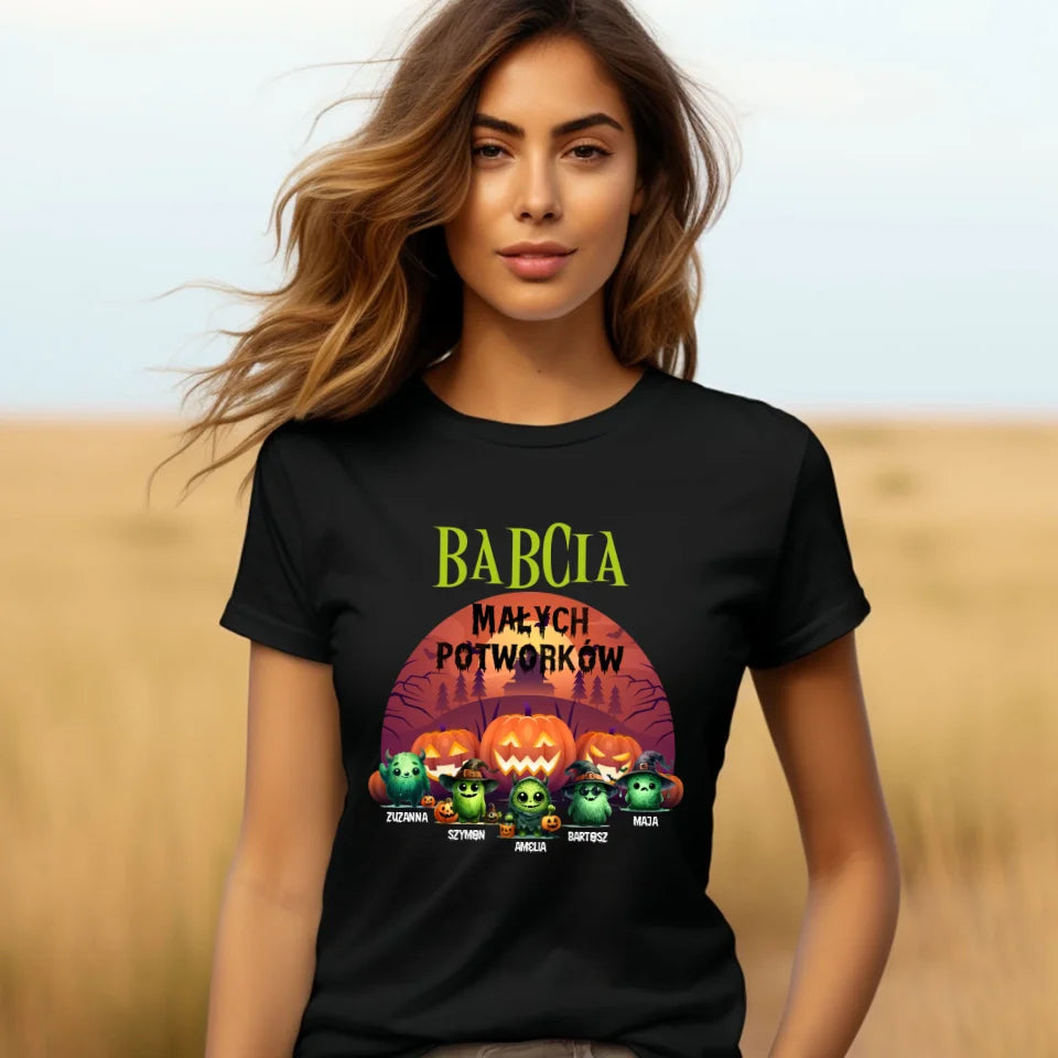 Babcia małych potworków - koszulka, wyjątkowy prezent na Halloween dla babci