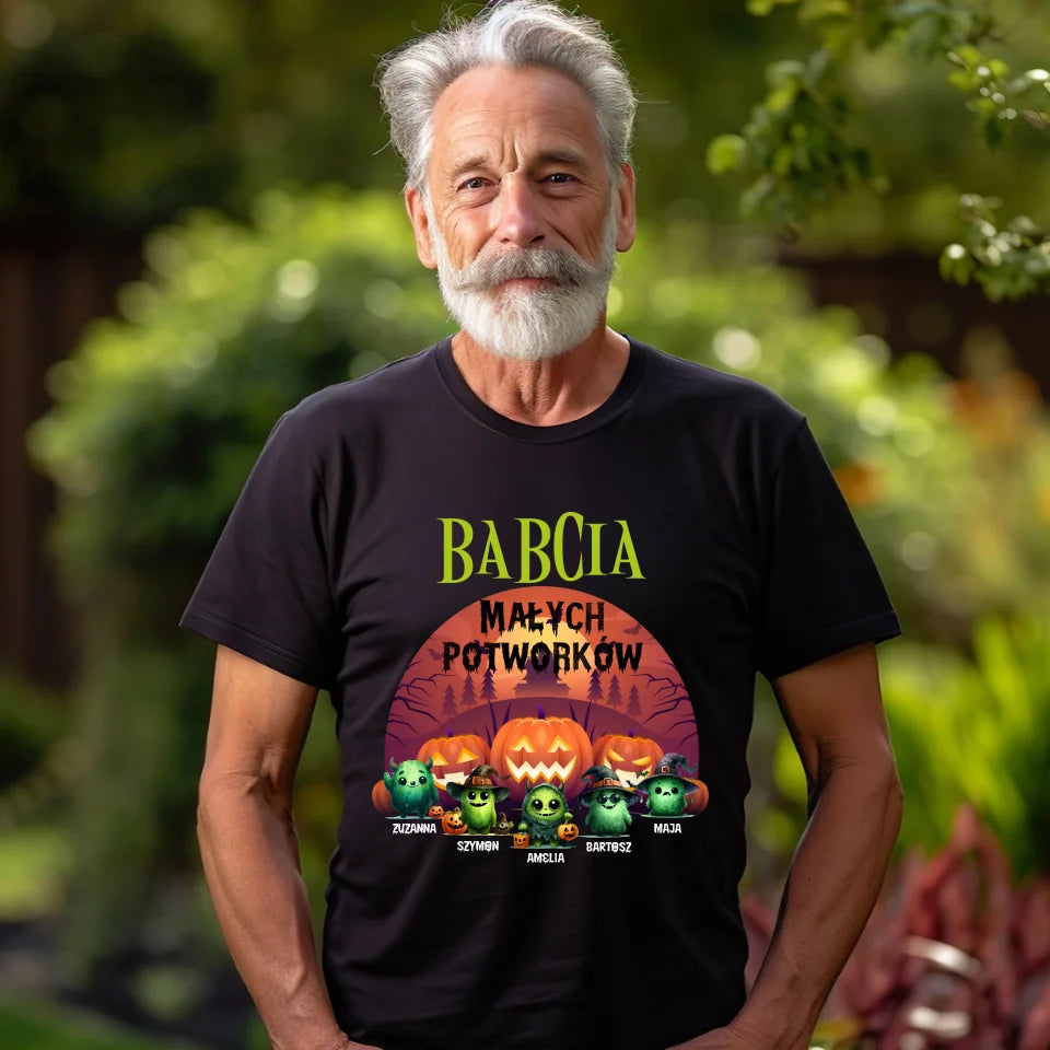 Babcia małych potworków - koszulka, wyjątkowy prezent na Halloween dla babci