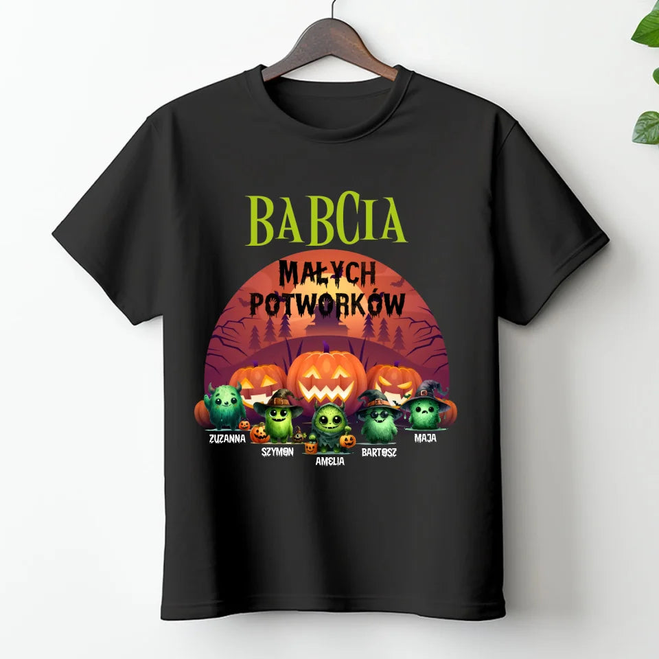 Babcia małych potworków - koszulka, wyjątkowy prezent na Halloween dla babci