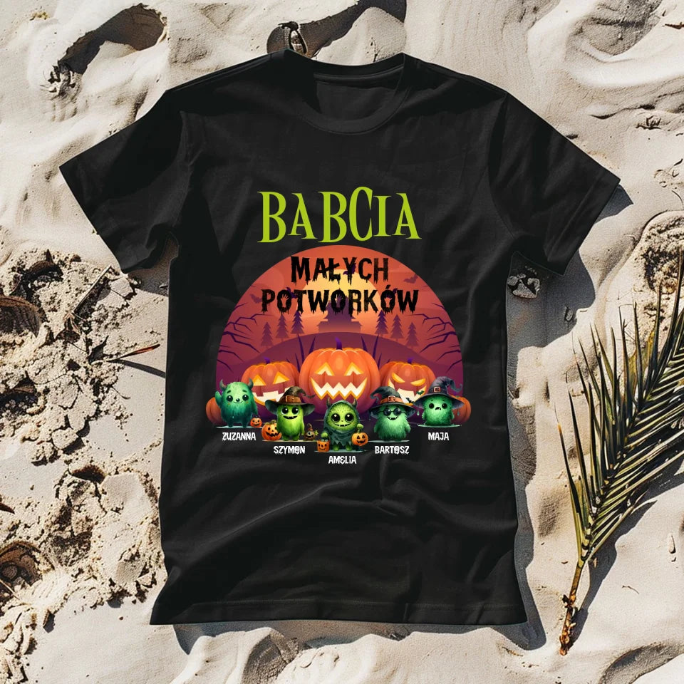 Babcia małych potworków - koszulka, wyjątkowy prezent na Halloween dla babci