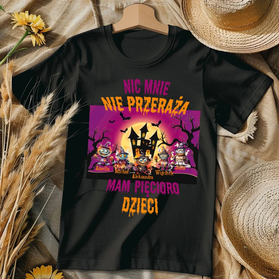 Nic mnie nie przeraża - koszulka, wyjątkowy prezent na Halloween dla mamy