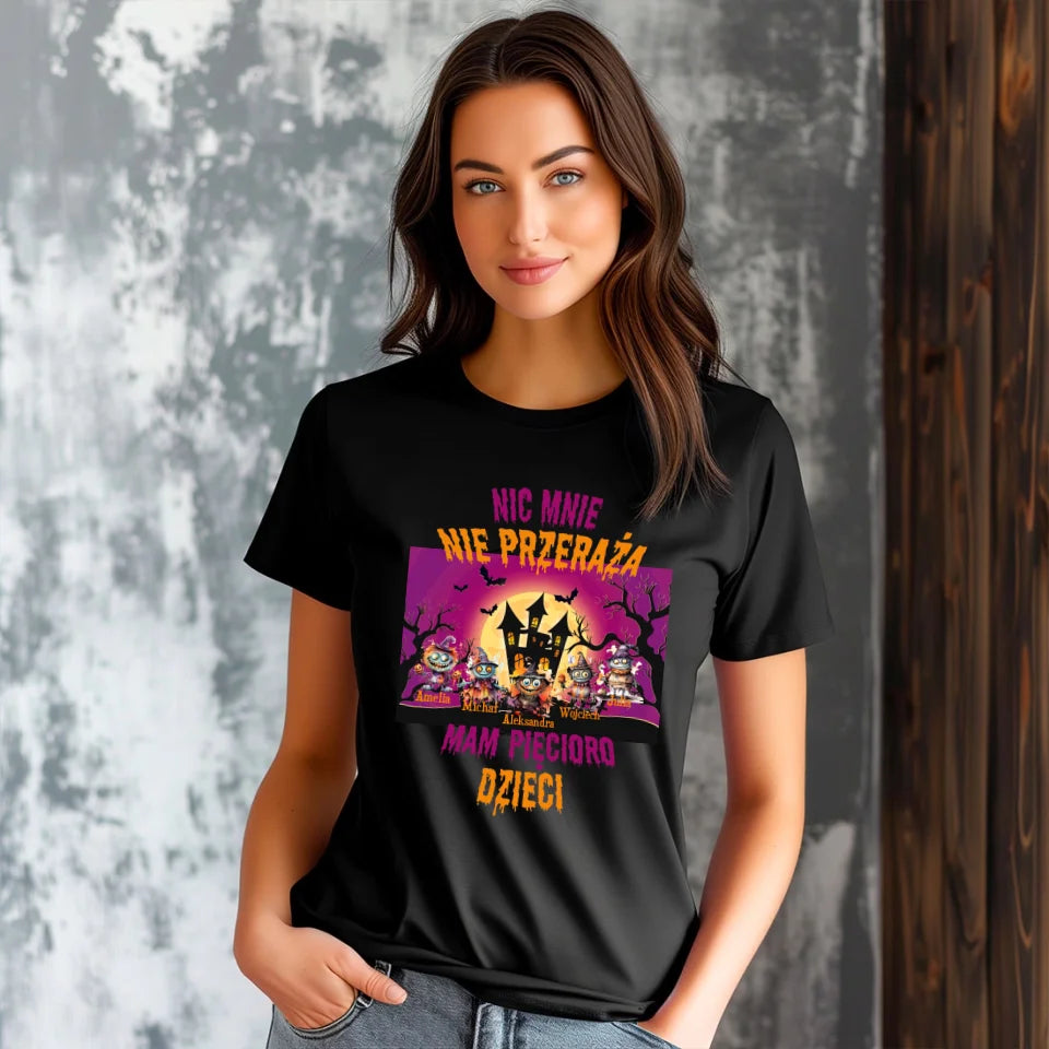 Nic mnie nie przeraża - koszulka, wyjątkowy prezent na Halloween dla mamy