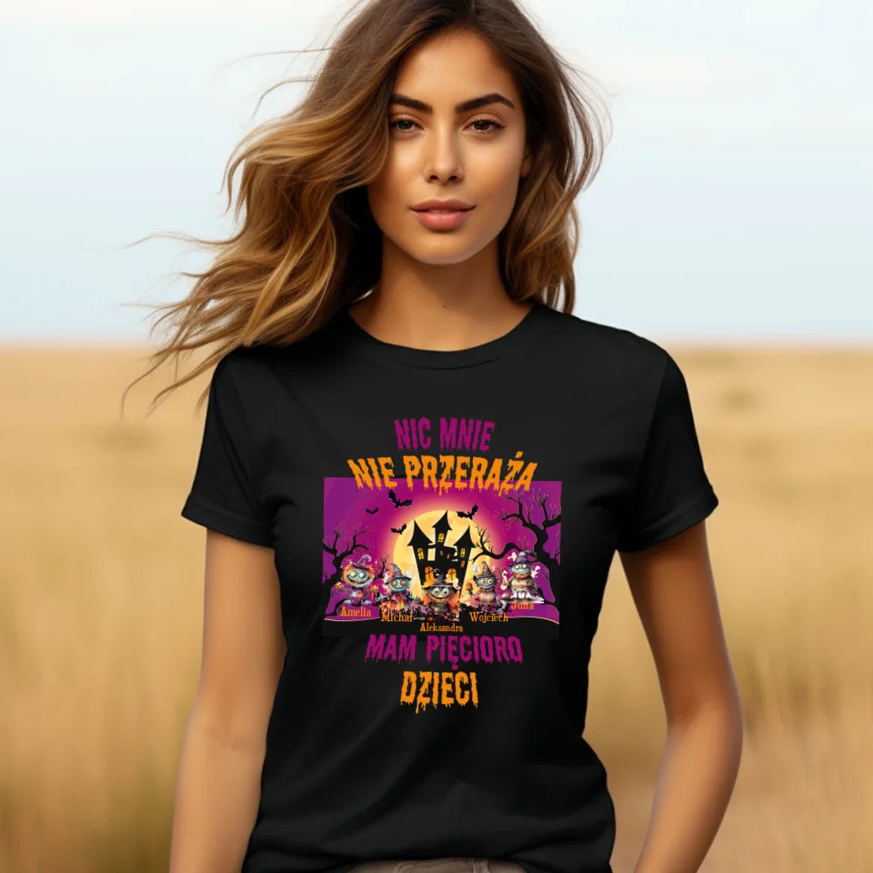 Nic mnie nie przeraża - koszulka, wyjątkowy prezent na Halloween dla mamy