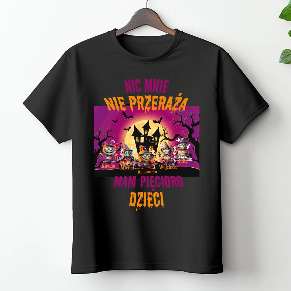 Nic mnie nie przeraża - koszulka, wyjątkowy prezent na Halloween dla mamy