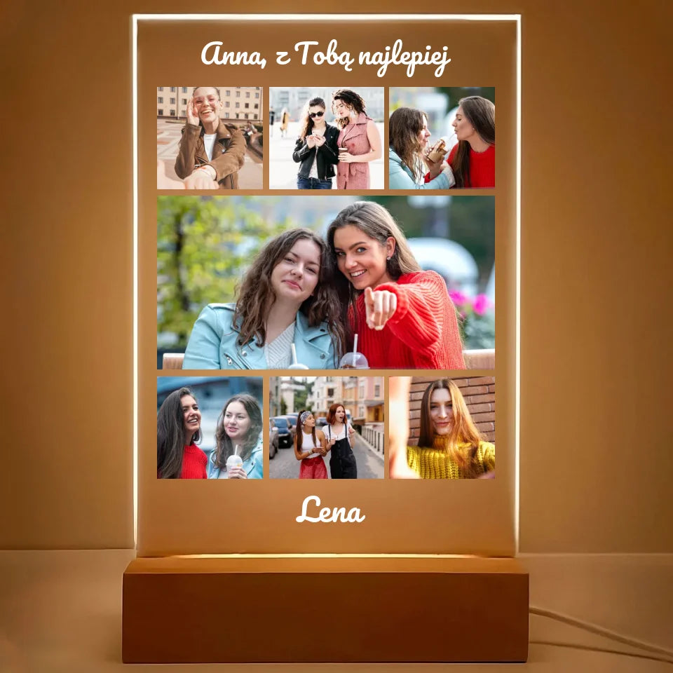 Prawdziwi przyjaciele - Druk na szkle, spersonalizowany prezent dla przyjaciółki