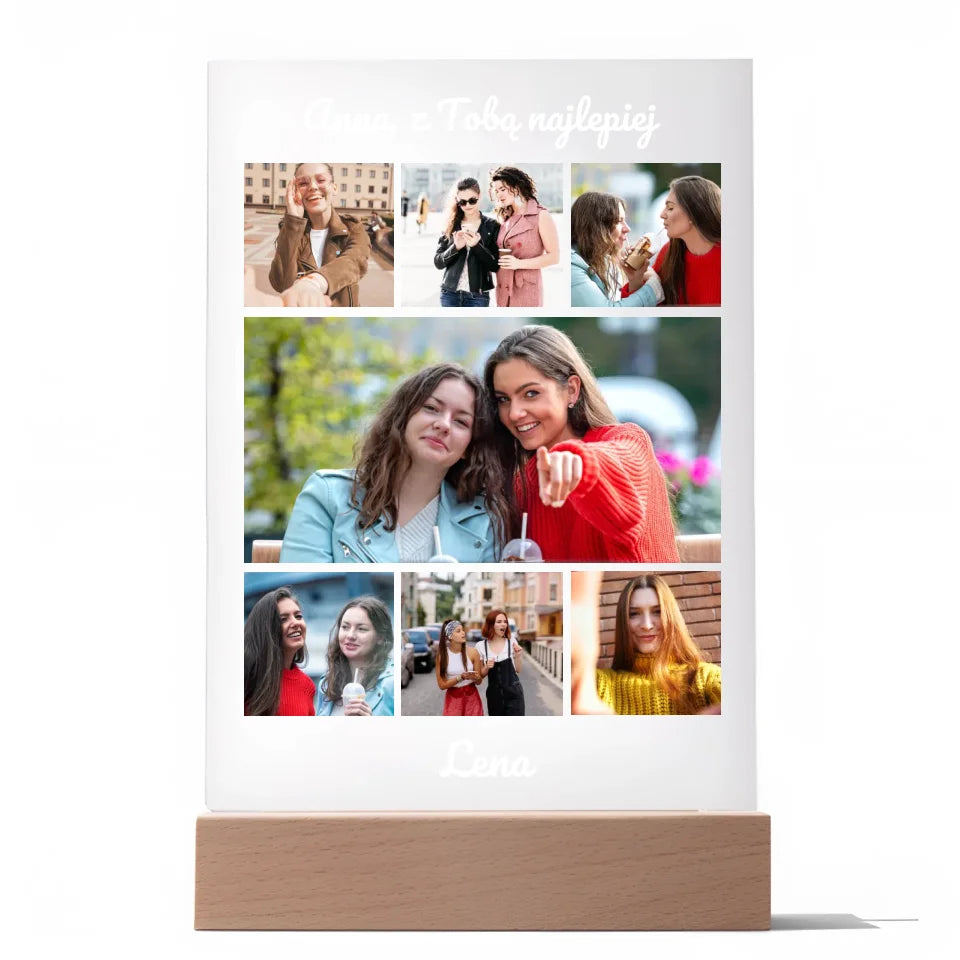 Prawdziwi przyjaciele - Druk na szkle, spersonalizowany prezent dla przyjaciółki