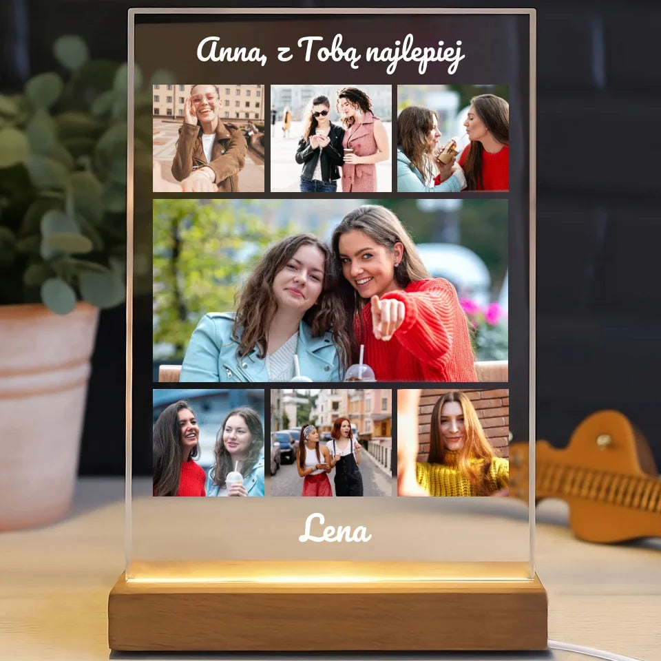 Prawdziwi przyjaciele - Druk na szkle, spersonalizowany prezent dla przyjaciółki