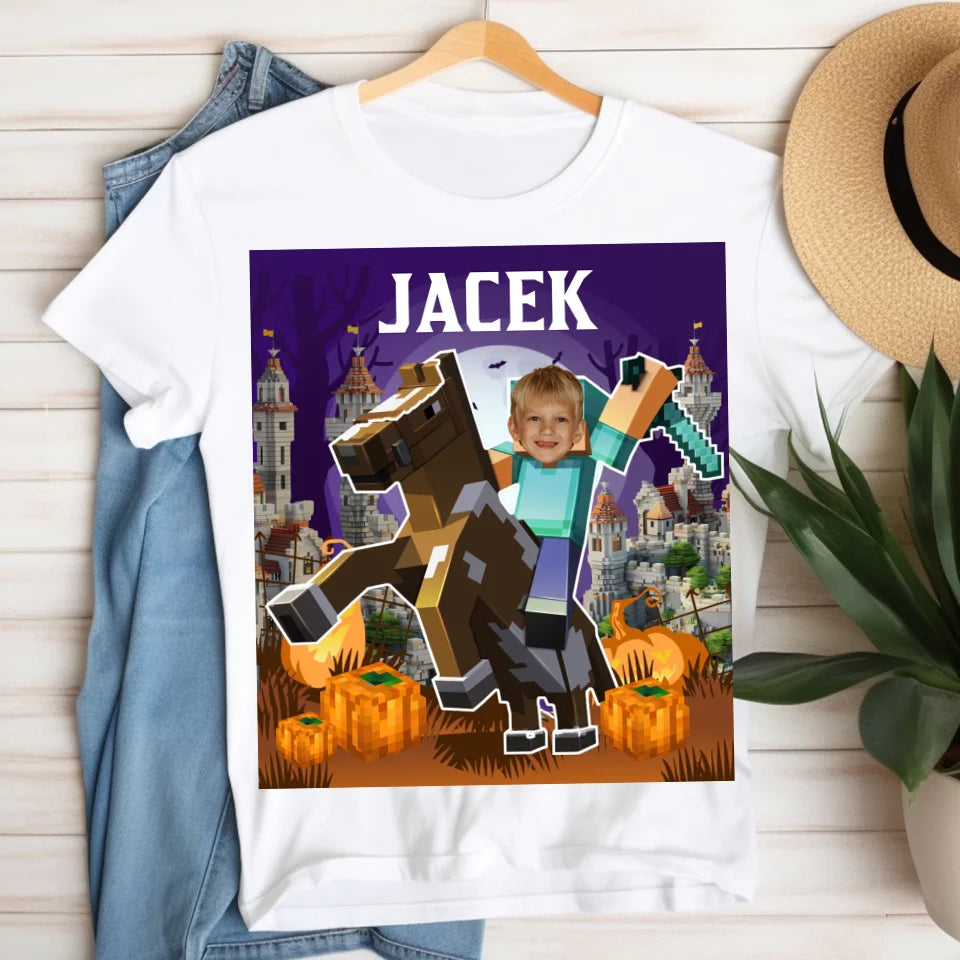 Bohaterowie Mindcraft - koszulka, wyjątkowy prezent na Halloween dla rodziny