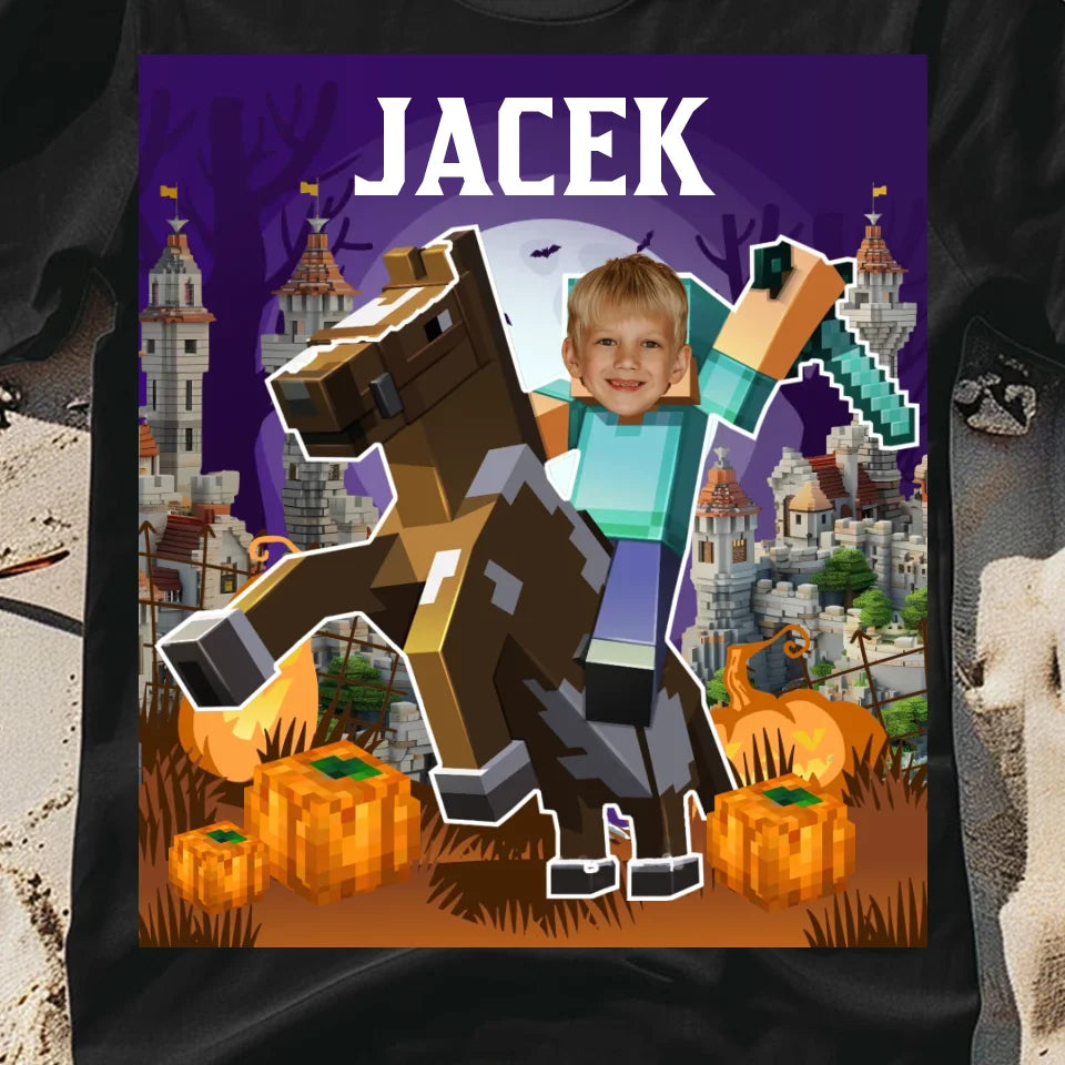 Bohaterowie Mindcraft - koszulka, wyjątkowy prezent na Halloween dla rodziny