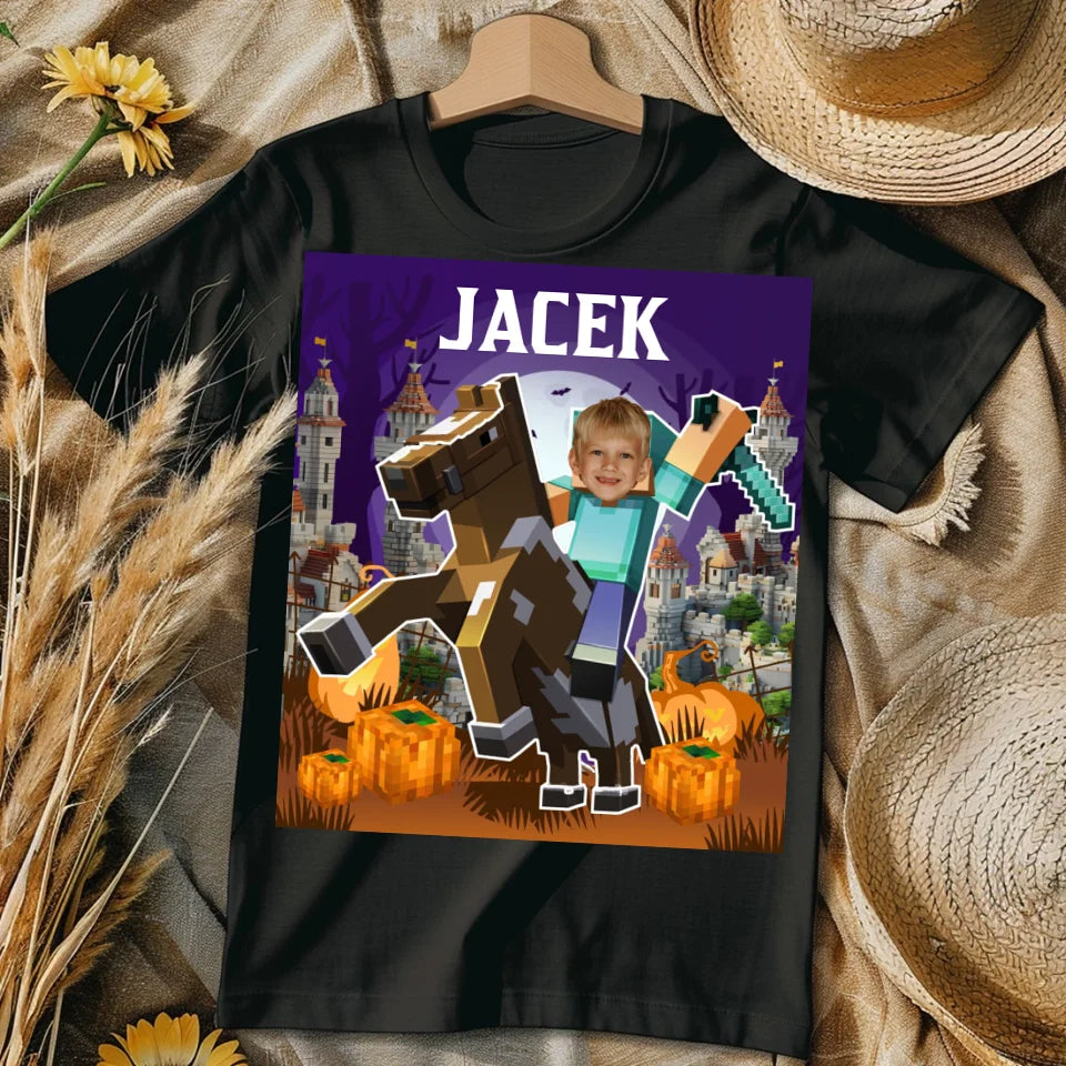 Bohaterowie Mindcraft - koszulka, wyjątkowy prezent na Halloween dla rodziny