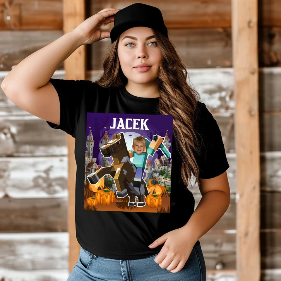 Bohaterowie Mindcraft - koszulka, wyjątkowy prezent na Halloween dla rodziny