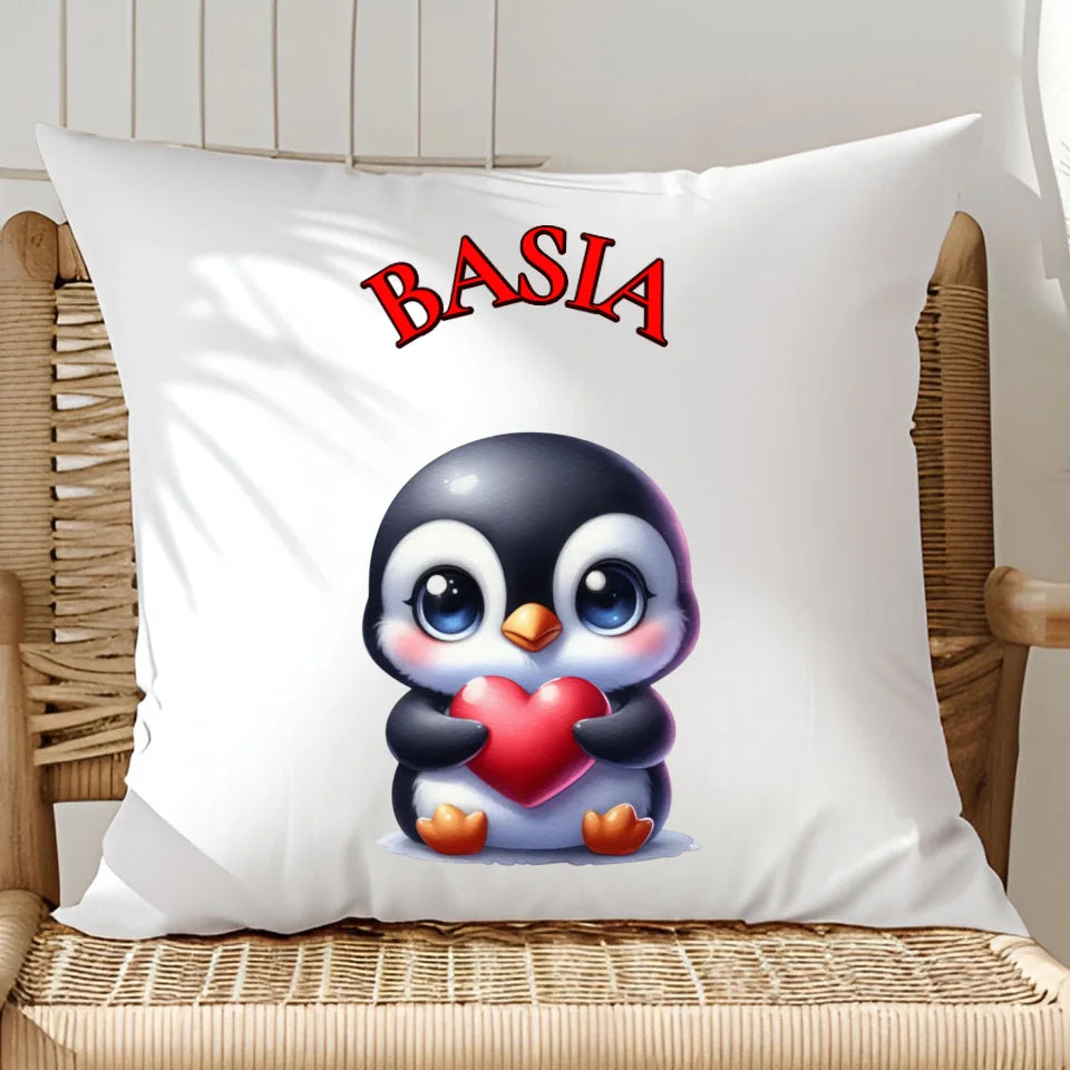Pingwin - poduszka, spersonalizowany prezent na Mikołajki dla dzieci