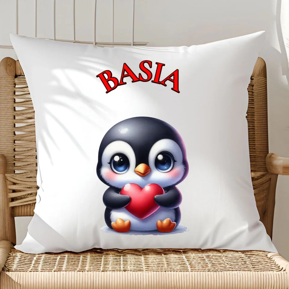 Pingwin - poduszka, spersonalizowany prezent na Mikołajki dla dzieci