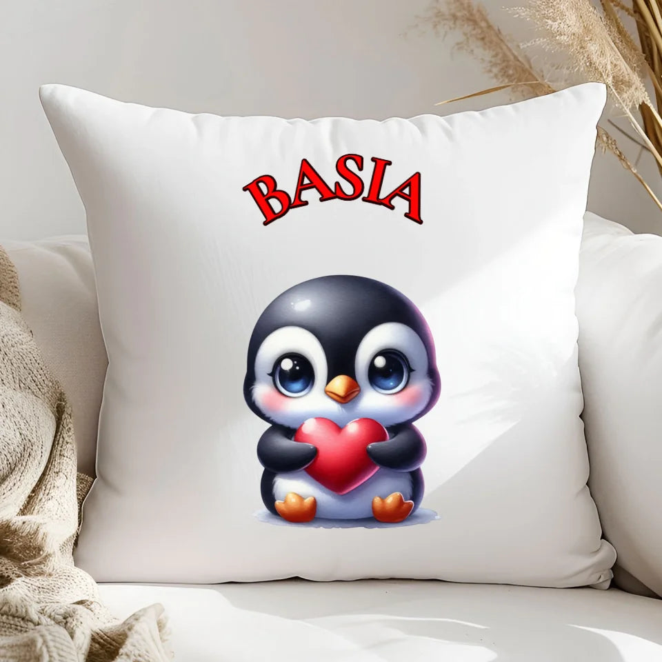 Pingwin - poduszka, spersonalizowany prezent na Mikołajki dla dzieci