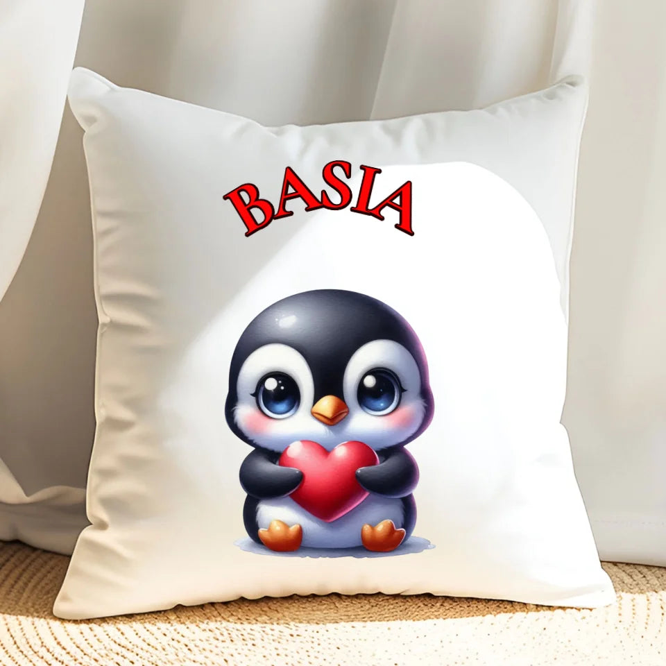 Pingwin - poduszka, spersonalizowany prezent na Mikołajki dla dzieci