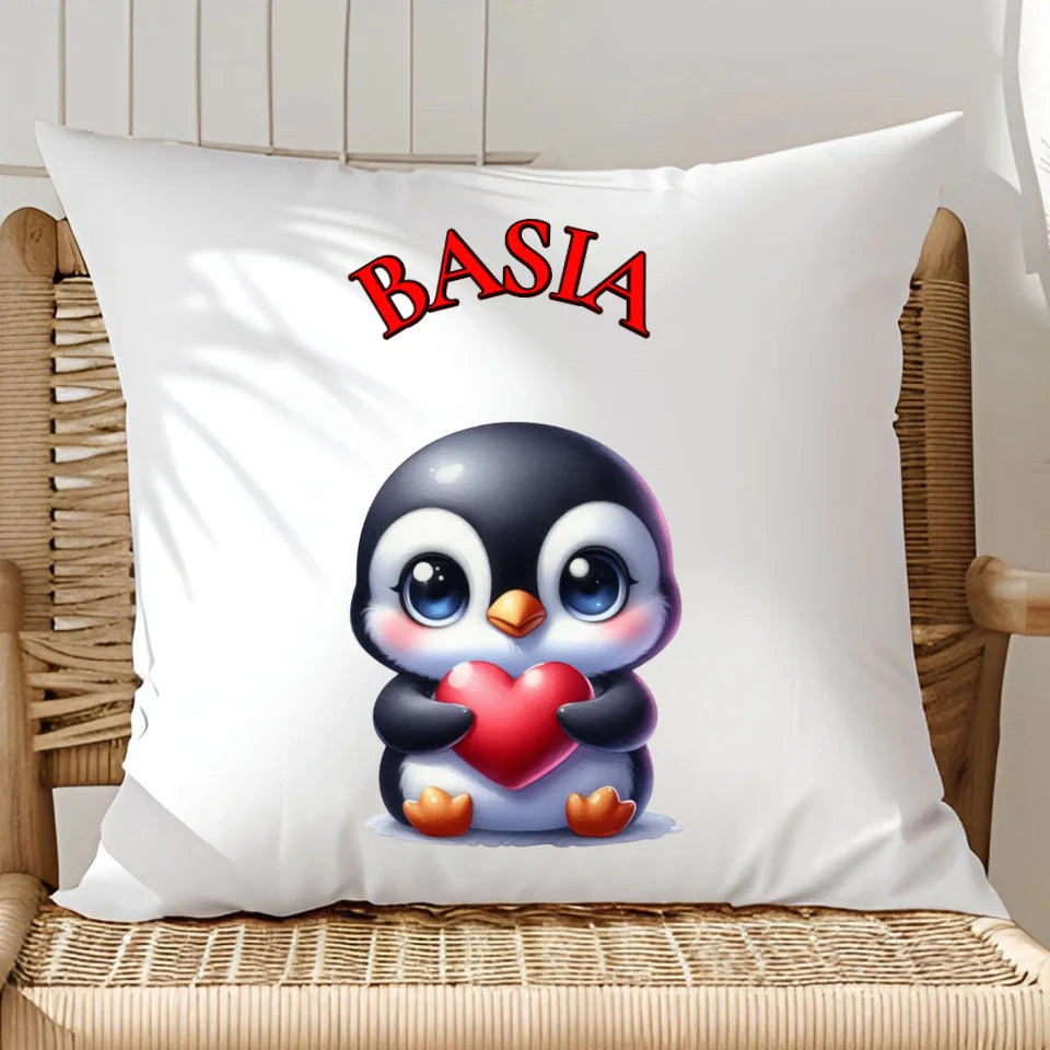 Pingwin - poduszka, spersonalizowany prezent na Mikołajki dla dzieci