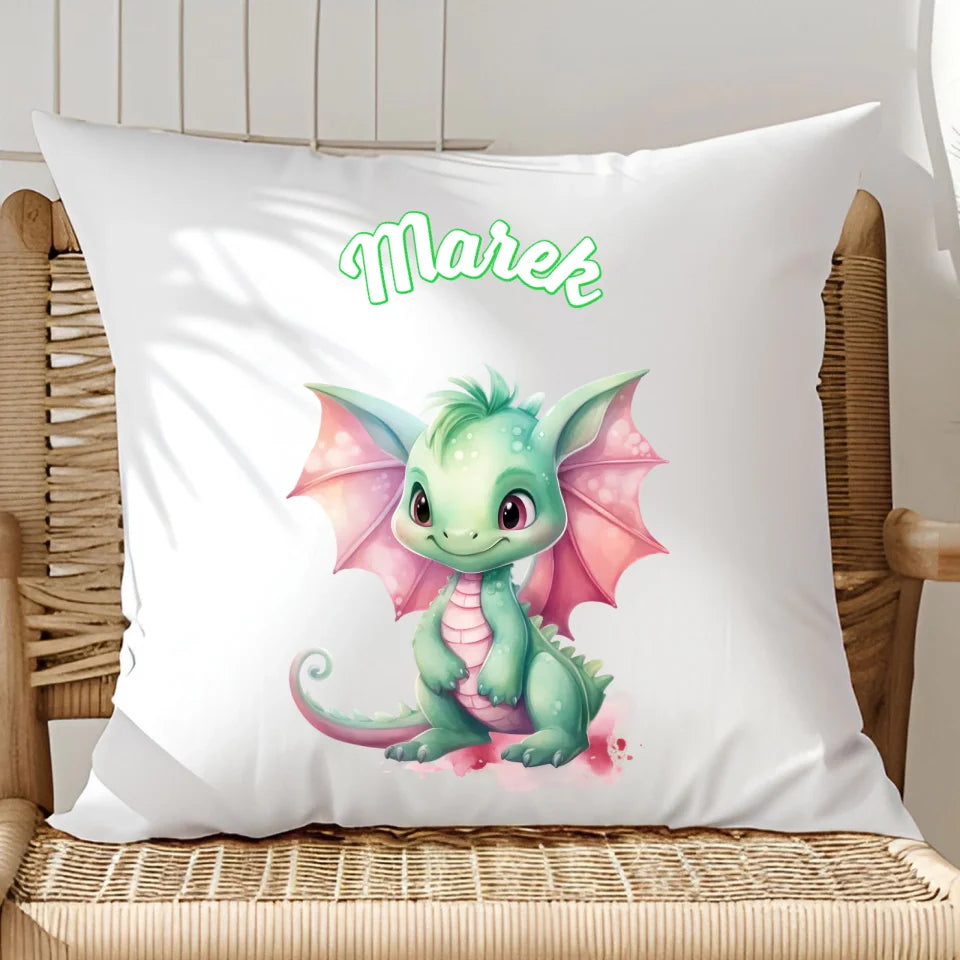 Smok - poduszka, spersonalizowany prezent na Mikołajki dla dzieci