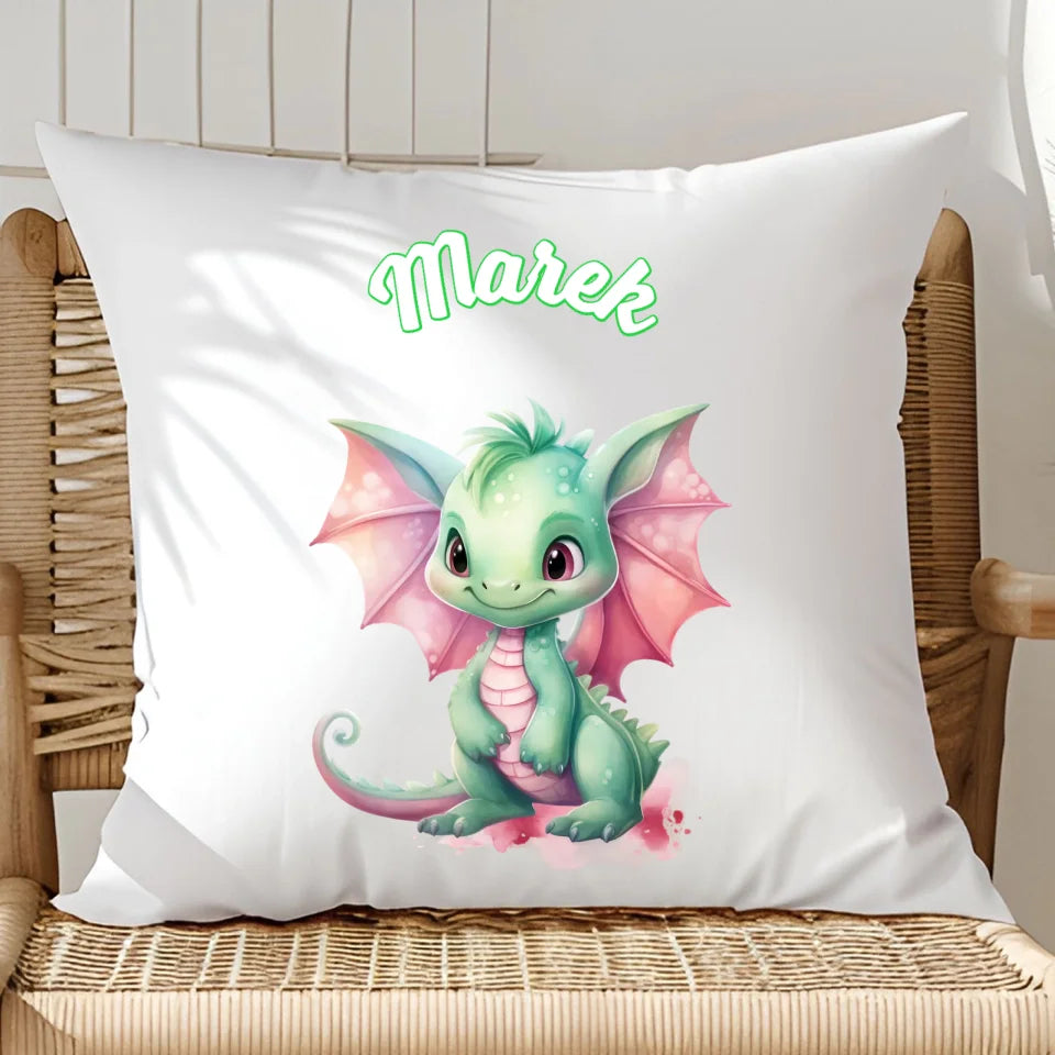 Smok - poduszka, spersonalizowany prezent na Mikołajki dla dzieci